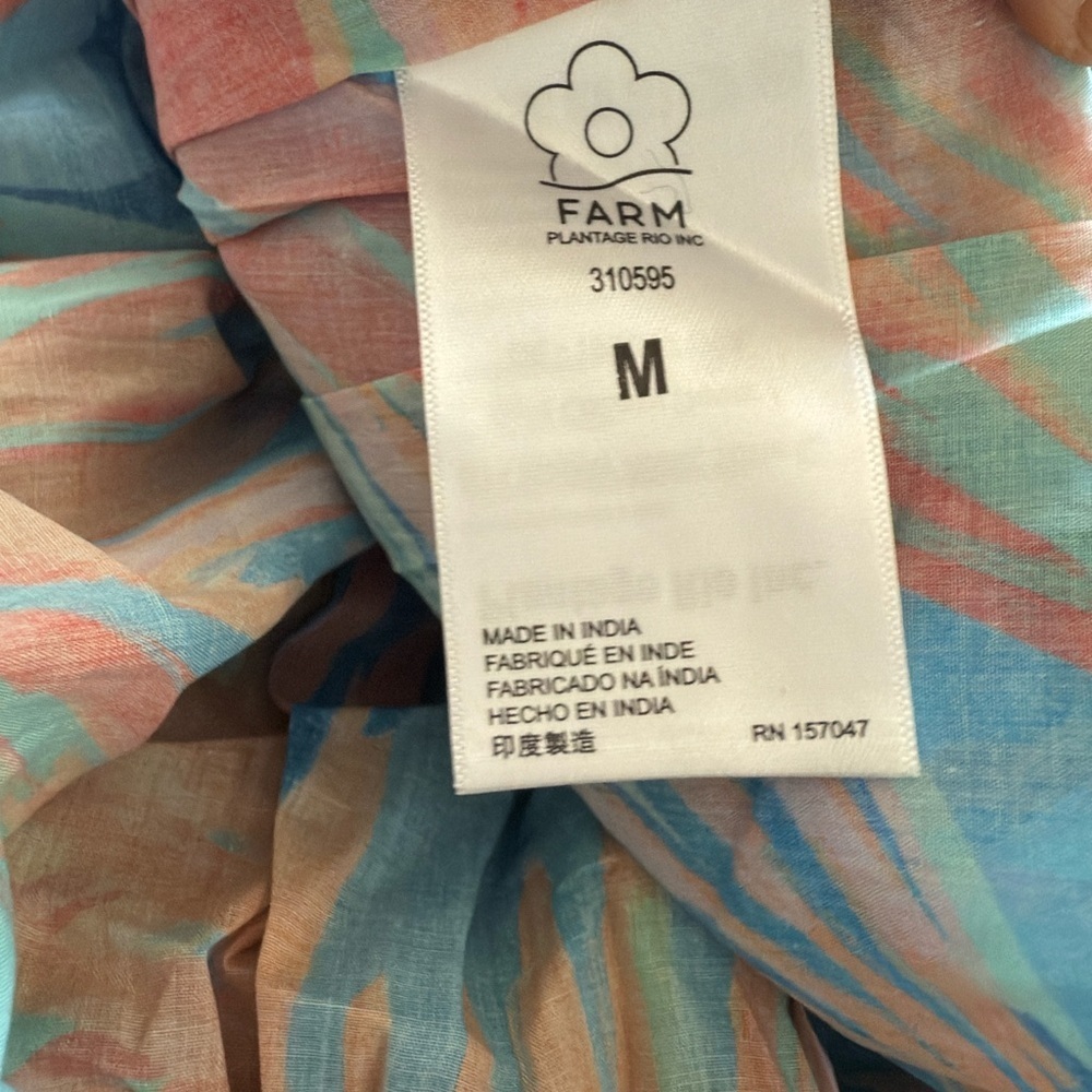 Farm Rio Painted Birds Cotton Midi-Dress - Picture 14 of 15